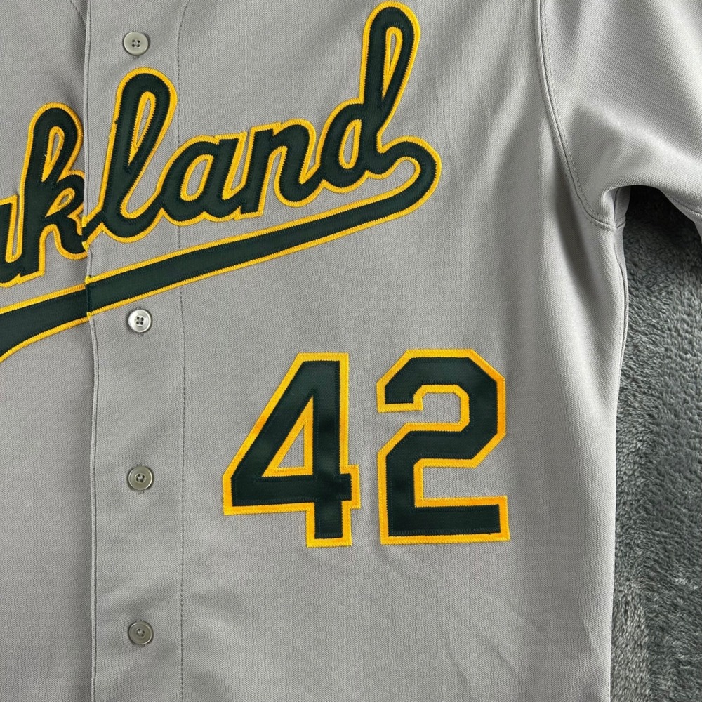 Majestic Oakland Athletics Team Issue Jersey Mens 48 MLB Jackie Robinson Day 42 - Picture 3 of 9